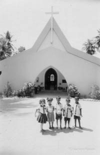 les enfants catholique à Pondichery